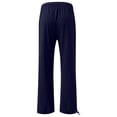 thumbnail image 5 of Yuyuzo Womens Pants Solid Color Elastic Waist Drawstring Casual Wide Leg Pants Ladies Loose Lounge Pants For Workout, 5 of 5
