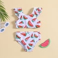 thumbnail image 2 of MIASHUI Girls Swimsuit Ruffles Watermelon Printed Two Pieces Bikini Set Swimwear Bathing Suits,Watermelon Red,12-18 Months, 2 of 6