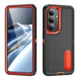 thumbnail image 1 of For Samsung Galaxy S26+ 5G 6.7" Phone Case with Built in Kickstand, Shockproof/Dustproof/Drop Proof Heavy Duty Military-Grade Rugged Protective Cover for Samsung Galaxy S26+ 5G,Black+Orange, 1 of 8