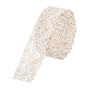 Unique Bargains Lace Ribbon 10 Yards 1.2 Inch Cotton Lace Trim for Craft,Gift Wrappers,Headbands,Beige Style 12