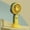 Yellow#2022, variant on Portable Handheld Fan, USB Rechargeable, Compact 8x7x17 cm, Quiet Motor, Strong Wind, Ergonomic Grip, Battery Powered, Lightweight for Summer Use and Outdoor Activities