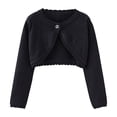 thumbnail image 1 of zbxnLI Toddler Girls Bolero Cardigans Lightweight Long Sleeve Knit Open Front Cropped Cardigan Sweaters, 1 of 3