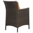 thumbnail image 3 of Modway Conduit Patio Dining Arm Chair in Brown and Orange, 3 of 3