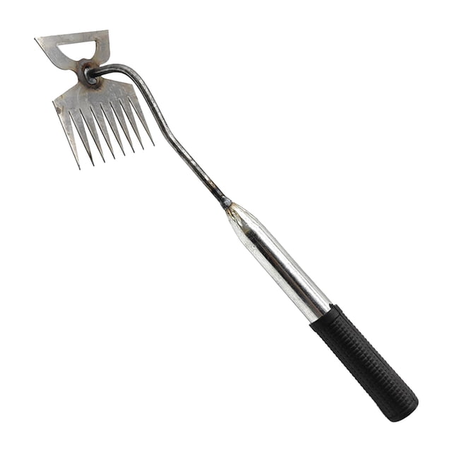 Outil de Désherbage Manuel pour Jardinage, Outil de Désherbage Manuel, Désherbeur pour Raclage, Acier au Manganèse, Outil de Jardin Multifonction, Style Acier Inoxydable B