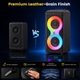 thumbnail image 4 of JYX Large Bluetooth Speaker, Portable Party Speaker with 2 Microphones & LED Light & Remote Control, Subwoofer, Partybox, 4 of 11