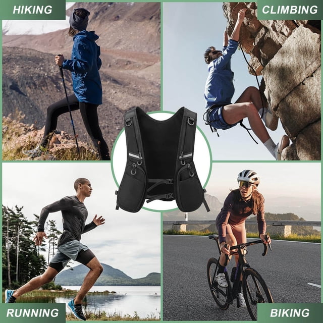 Sports Bag Running Hydration Vest Multifunctional Outdoor Sport Lightweight Reflective Camping Backpack Breathable Sweatproof Hydration Pack for Active