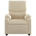 thumbnail image 5 of vidaXL Massage Recliner Chair Cream Fabric, 5 of 5