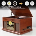 thumbnail image 3 of DIGITNOW Bluetooth Record Player 3-Speed Turntable with Stereo Speaker, Cassette Player, FM Radio, 3 of 7