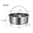 thumbnail image 1 of Luckyn Steamer Insert Steamer Pot Stainless Steel Basket Rice Steamer Pressure Cooker, 1 Pcs Silver Steamer Pot, 1 of 5