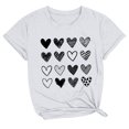 thumbnail image 2 of Meichang T-Shirts de la Saint-Valentin pour Femmes Mignons Cœur Graphique Manches Courtes Col Rond Coupe Ample Cadeaux de la Saint-Valentin, 2 of 3
