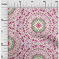 thumbnail image 2 of oneOone Rayon Fuschia Pink Fabric Mandala Craft Projects Decor Fabric Printed By The Yard 56 Inch Wide, 2 of 5