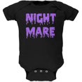thumbnail image 1 of Halloween Nightmare Horror Purple Dripping Text Soft Baby One Piece, 1 of 1