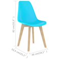 thumbnail image 4 of vidaXL Chaises de Salle à Manger 2 Pcs Plastique Bleu, 4 of 5