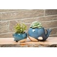 thumbnail image 3 of Abbott Collection AB-27-CRITTER-874-SM 2 in. Stoneware Whale Planter, Blue - Small, 3 of 4