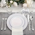 thumbnail image 5 of AMERTEER 700 Silver Plastic Plates For One-time Use For 100 Guests - White Plastic Plates With Silver Decoration Include 100 Dinner Plates  100 Dessert Plates  300 Cutlery Sets  100 Cups, 5 of 5