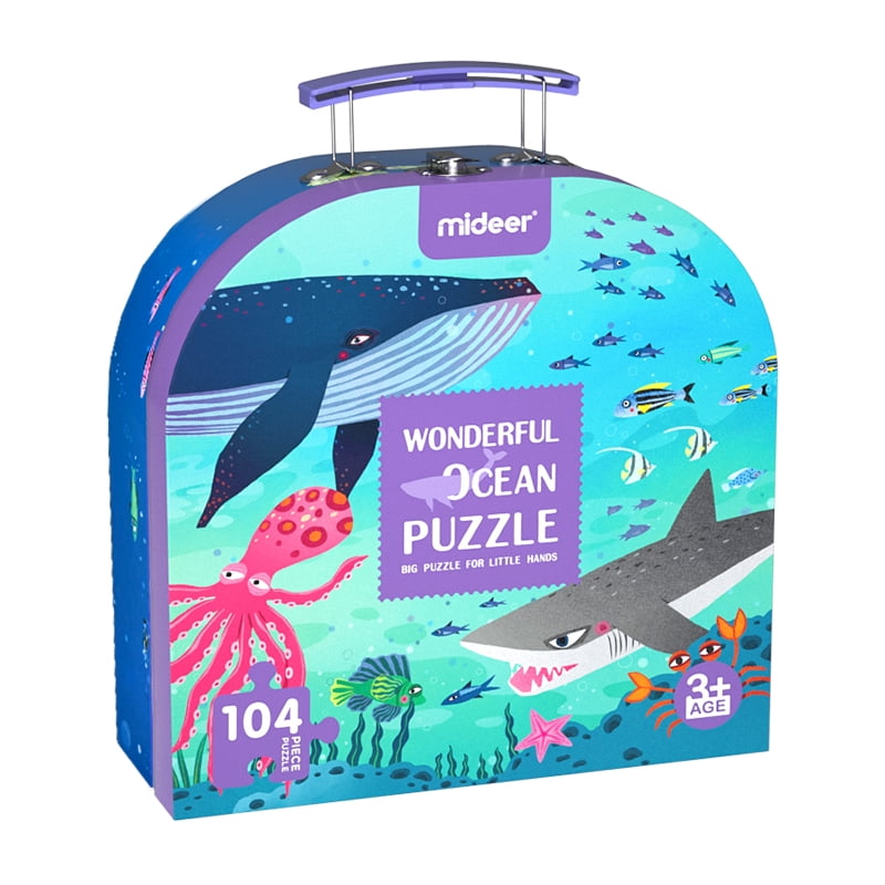 mideer Jigsaw Puzzle Treasure Gift-Box Box Set 104 Pieces - Wonderful Ocean - STEM Educational Learning Toy