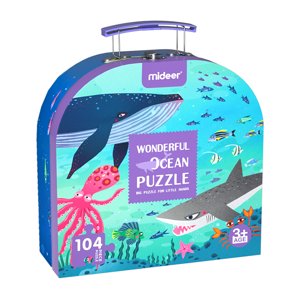 mideer Jigsaw Puzzle Treasure Gift-Box Box Set 104 Pieces - Wonderful Ocean - STEM Educational Learning Toy