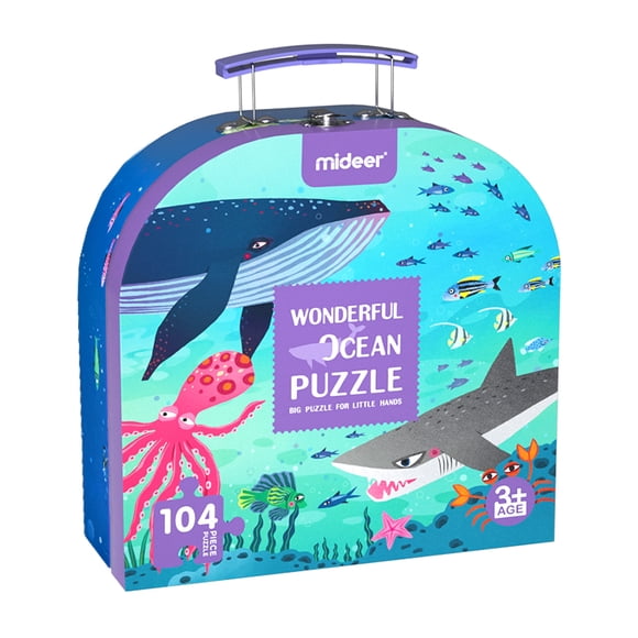 mideer Jigsaw Puzzle Treasure Gift-Box Box Set 104 Pieces - Wonderful Ocean - STEM Educational Learning Toy