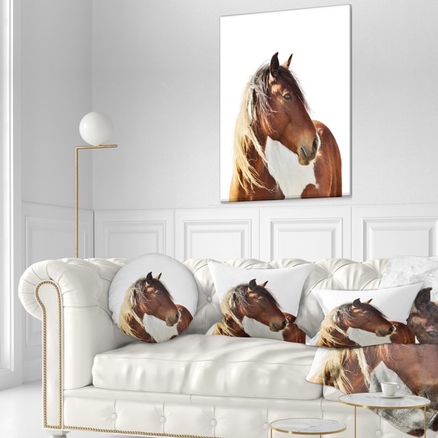 Grande Illustration de Cheval Brun - Impression d'Art sur Toile d'Animal