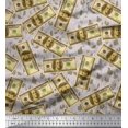 thumbnail image 1 of Soimoi Poly Georgette Fabric Dollar Currency Note & Leaves Fabric Prints by Yard 42 Inch Wide, 1 of 3