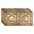 thumbnail image 1 of Fasade Rosette Vinyl 2ft x 4ft Glue Up Ceiling Panel Bermuda Bronze 5 Pack, 1 of 5