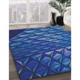 thumbnail image 2 of Ahgly Tapis d'Intérieur Carré à Motifs Bleus, 9 Pieds Carré, 2 of 6