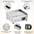 thumbnail image 4 of Yiwa Commercial Electric Teppanyaki Griddle, 3000W, Stainless Non-Stick, 4 of 9