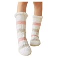 thumbnail image 1 of Womens Winter Stripe Super Soft Warm Cozy Fuzzy Fleece-lined Sock, 1 of 9