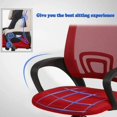 thumbnail image 3 of NiamVelo Mesh Office Chair Height Adjustable Ergonomic Computer Desk Chair Armrest Task Chair with Wheels for Adults, Red, 3 of 7