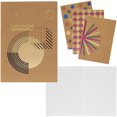 thumbnail image 1 of Kraft Notebook with Designs, 3 pack, 1 of 1