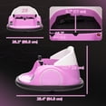 thumbnail image 3 of Qaba Auto Tamponneuse 12 V pour Tout-Petits avec Rotation à 360 Degrés, Rose, 3 of 10