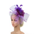 thumbnail image 3 of Chapeau de Cocktail pour Femmes Sinamay Fascinator Mariage Église Kentucky Derby Robe, 3 of 7