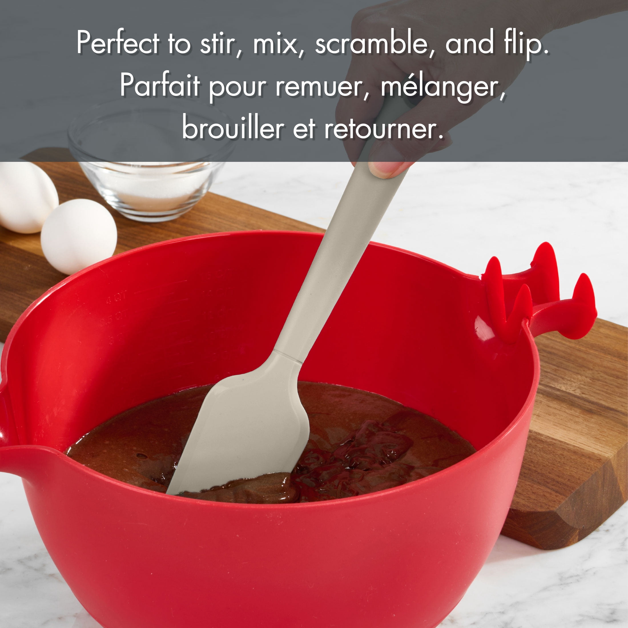 Spatule en Silicone Mainstays, Gris