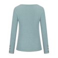 thumbnail image 4 of AherBiu Hauts à Manches Longues pour Femmes, Côtelés, Extensibles, Ajustés, Col Rond, Couche de Base, T-Shirts, Tunique, Chemisier, 4 of 7