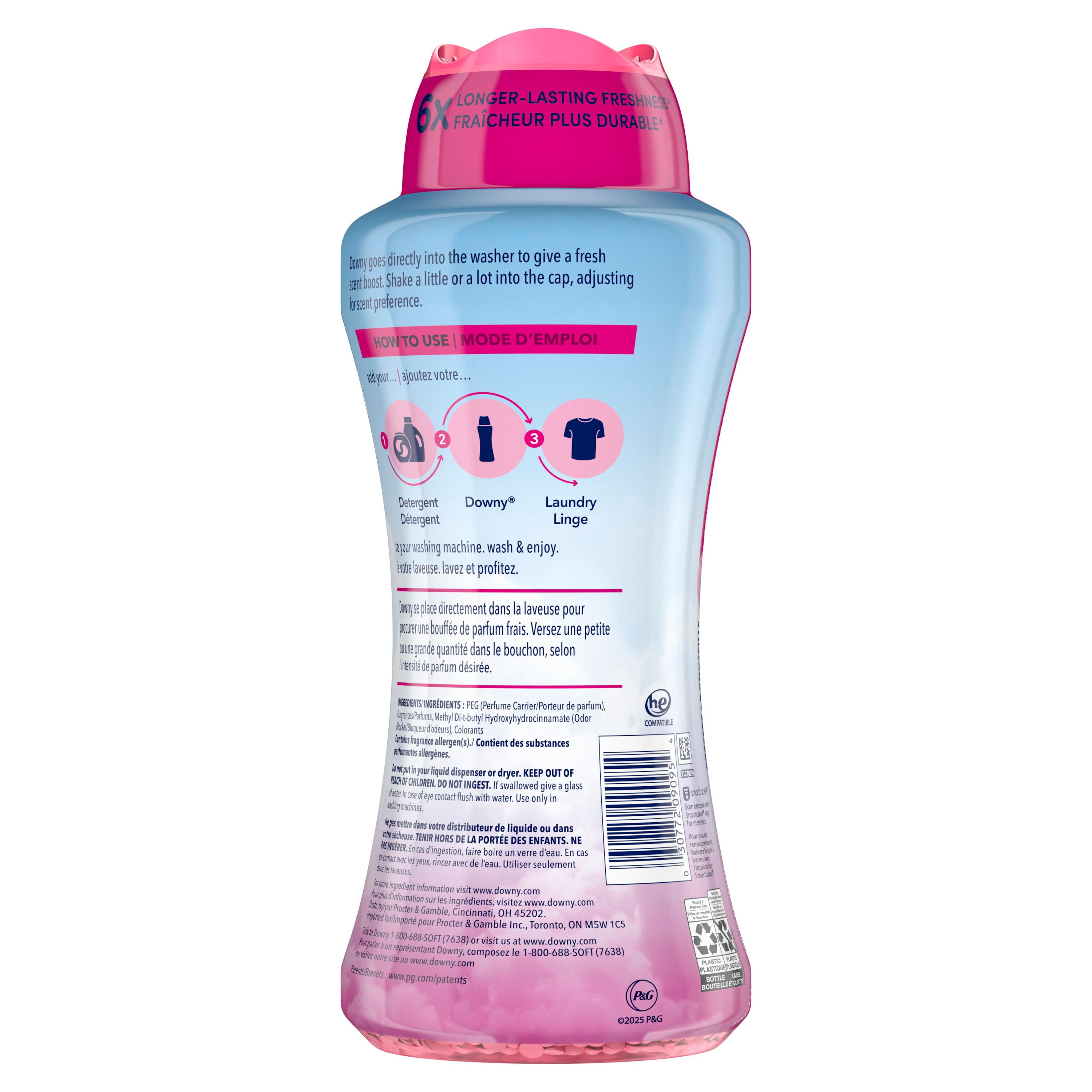 Perles rehausse-parfum pour la lessive Downy Fraîcheur d’avril, perles parfumées pour la lessive, Fraîcheur longue durée