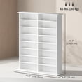 thumbnail image 3 of HOMCOM Armoire de Rangement Multimédia Étagère à DVD à 8 Niveaux avec Tablettes Ajustables Blanc, 3 of 10