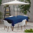 thumbnail image 2 of Vargottam Indoor/Outdoor Tablecloth 58" x 102" Inch Rectangular Tablecloth with Umbrella Hole & Zipper, Waterproof Patio Table Cloths, Spring/Summer Table Covers for Backyard /BBQs - Navy Blue, 2 of 6