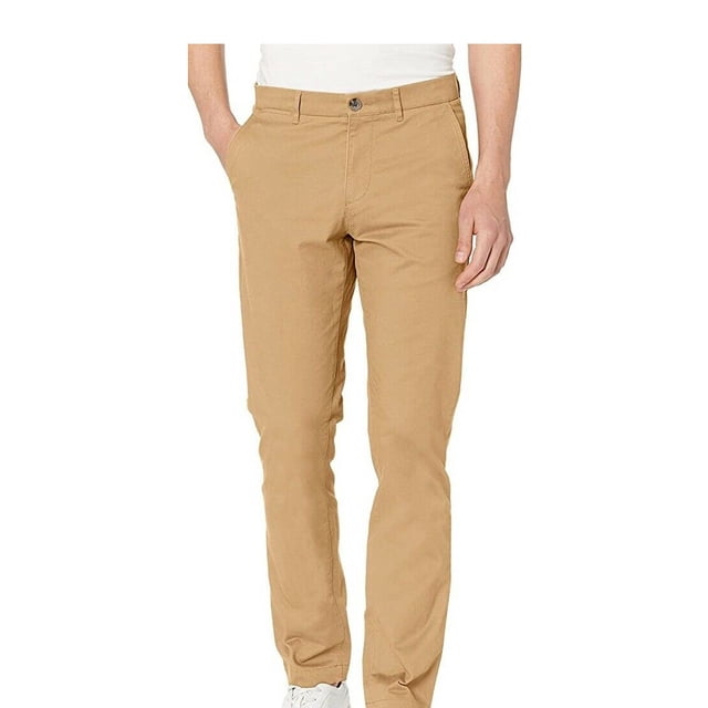 Lacoste Pantalon Chino Extensible Coupe Régulière pour Homme (Beige, 42X34)