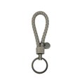 thumbnail image 2 of Leather Braided Woven Rope Keychain Lovely DIY Bag Hanging Pendant Exquisite Key Chain Car Keyring Holder Metal Jewelry for Men Gray, 2 of 9