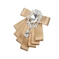 thumbnail image 1 of serony Nœud Papillon de Marié pour Homme Mariage Fête Danse Ruban Diamant Couvre-Cou Abricot, 1 of 9