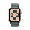 thumbnail image 2 of Open Box - Apple Watch SE (GPS) 40mm Starlight Aluminum Case – Lake Green Sport Loop, Smartwatch with Fitness Tracking & Heart Rate Monitor, 2 of 3