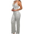 thumbnail image 1 of 2025 Tenue d'Anniversaire Sans Manches à Paillettes pour Femmes, Combinaison Moulante à Bretelles, 1 of 8