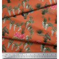 thumbnail image 2 of Soimoi Rayon Fabric Leaves,Floral & Peacock Bird Print Fabric by Yard 56 Inch Wide, 2 of 2