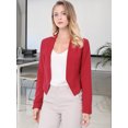 thumbnail image 2 of INSPIRE CHIC Veste Blazer Courte Sans Col pour Femme, de Travail/bureau/affaires Décontracté, 2 of 6