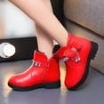 thumbnail image 2 of Kcodviy Children Shoes Thick Heel Tall Girls Riding Boots Short Boots Warm Leather Winter Boot Boots Baby Bow Cute Leather Boots Size 13 Shoes Warm Boots, 2 of 9