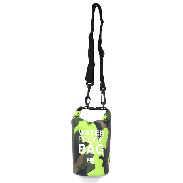 Small 2L Waterproof Dry Bag kayaking Drifting Shoulder Crossbody Shoulder Bag for Kayaking Green