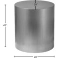 thumbnail image 4 of Meridian Furniture Table d'Appoint Ronde Cylindrique en Métal Brossé Chromé, 4 of 4