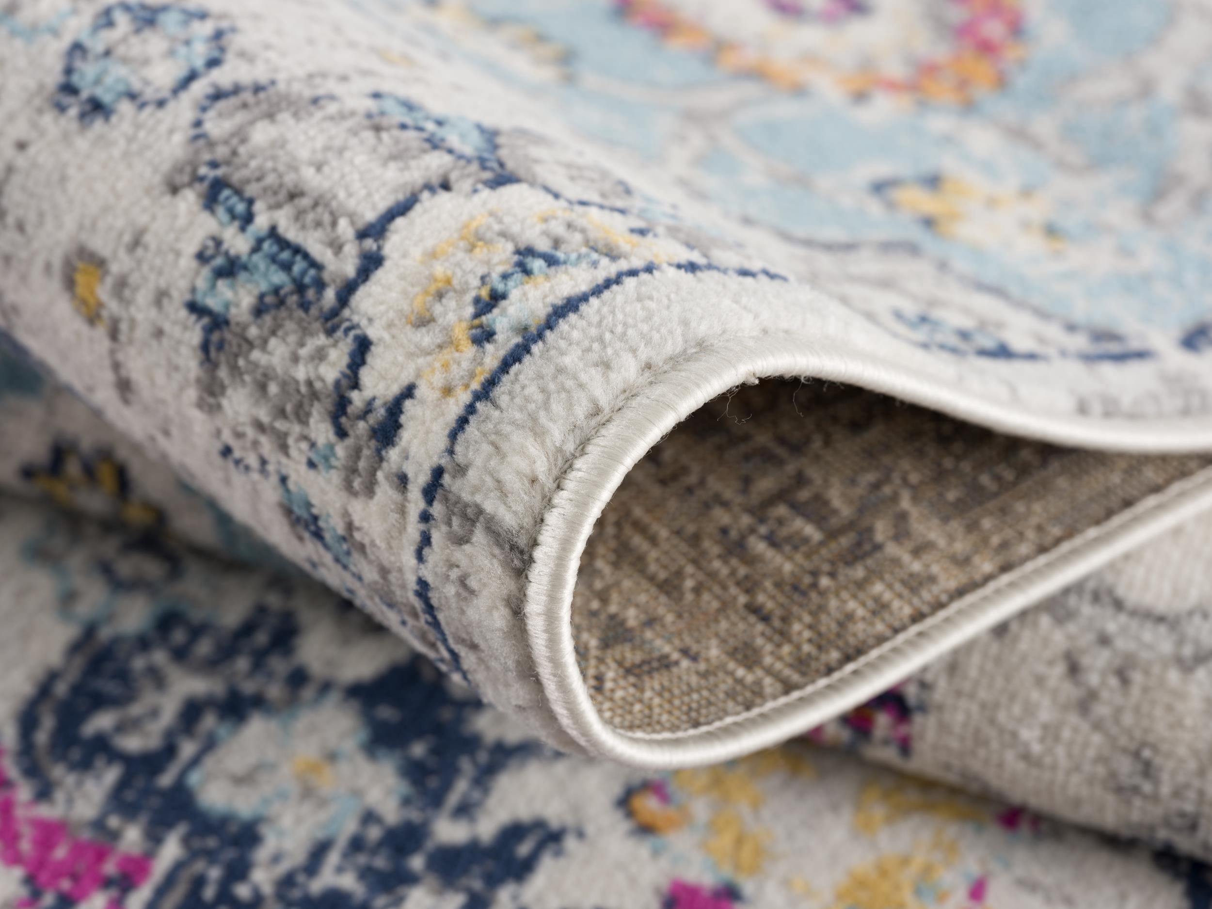 Tapis Branch Savannah 2' x 2' (Taille exacte : 2'3" x 2') Tapis d'intérieur moderne du milieu du siècle, gris rouille, entrée, couloir, salle de bain et cuisine contemporains