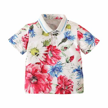 XZNGL Vêtements d'Été pour Bébé Garçon Été Tout-Petit Enfants Bébé Garçon Hawaïen Décontracté Tenue de Plage Imprimé Chemise à Manches Courtes Haut Chemise Hawaïenne pour Enfants Garçons Tenue d'Été pour Bébé Garçon Vêtements d'Été pour Tout-Petit Garçon