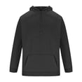 thumbnail image 5 of Pisexur Chandails en Molleton pour Hommes Couleur Unie à Capuche avec Cordon de Serrage Col Rond Manches Longues Mode Décontractée Ample Chandail avec Poche, 5 of 5
